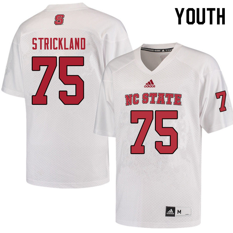 Youth #75 Jalynn Strickland NC State Wolfpack College Football Jerseys Sale-Red